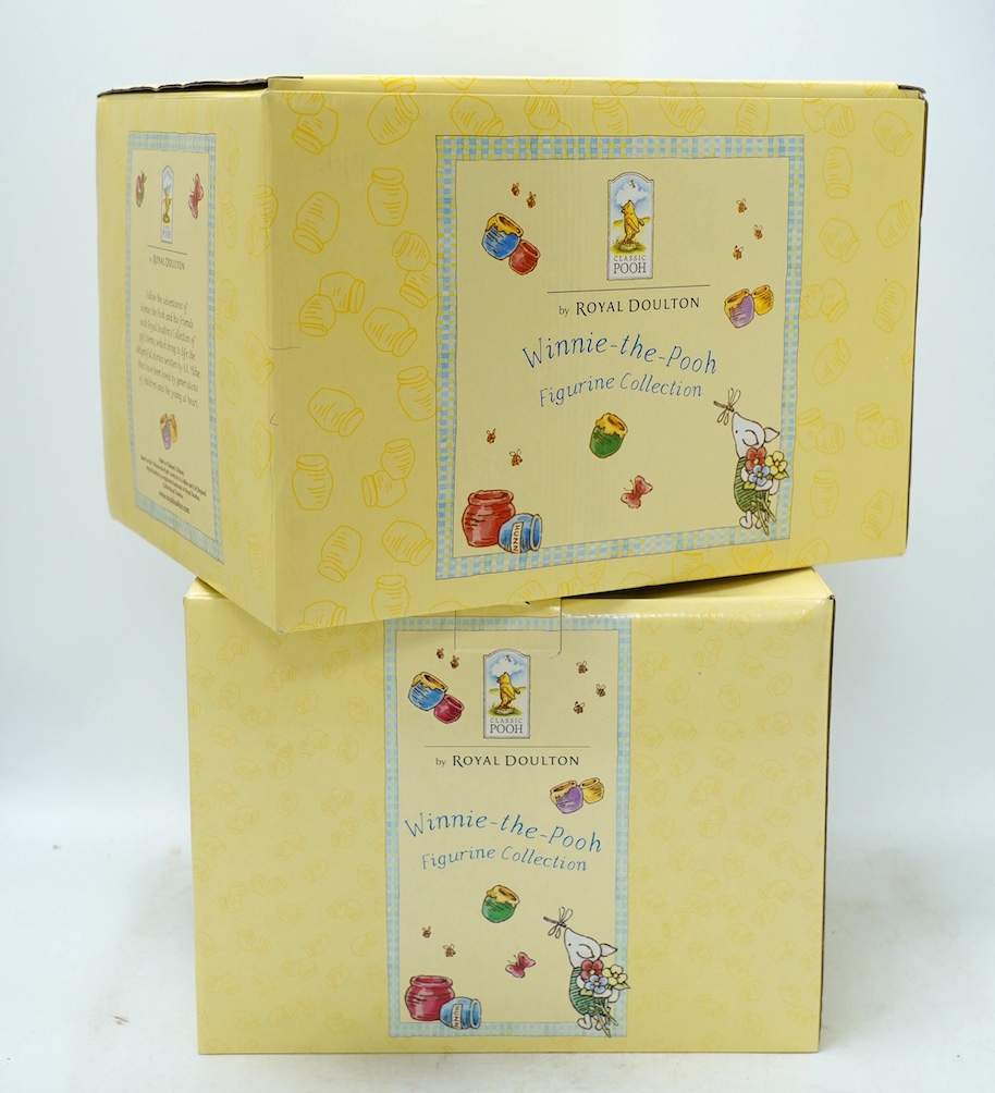 The Royal Doulton Winnie the Pooh Figurine Collection - two boxed limited edition figure groups, ‘Push…Pull!!! Come on Pooh!’ 0668/2000 and ‘A Party For Me? How Grand!’ 0242/1000. Condition - good.